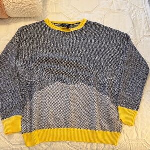 Navy and Yellow Trouvé Sweater